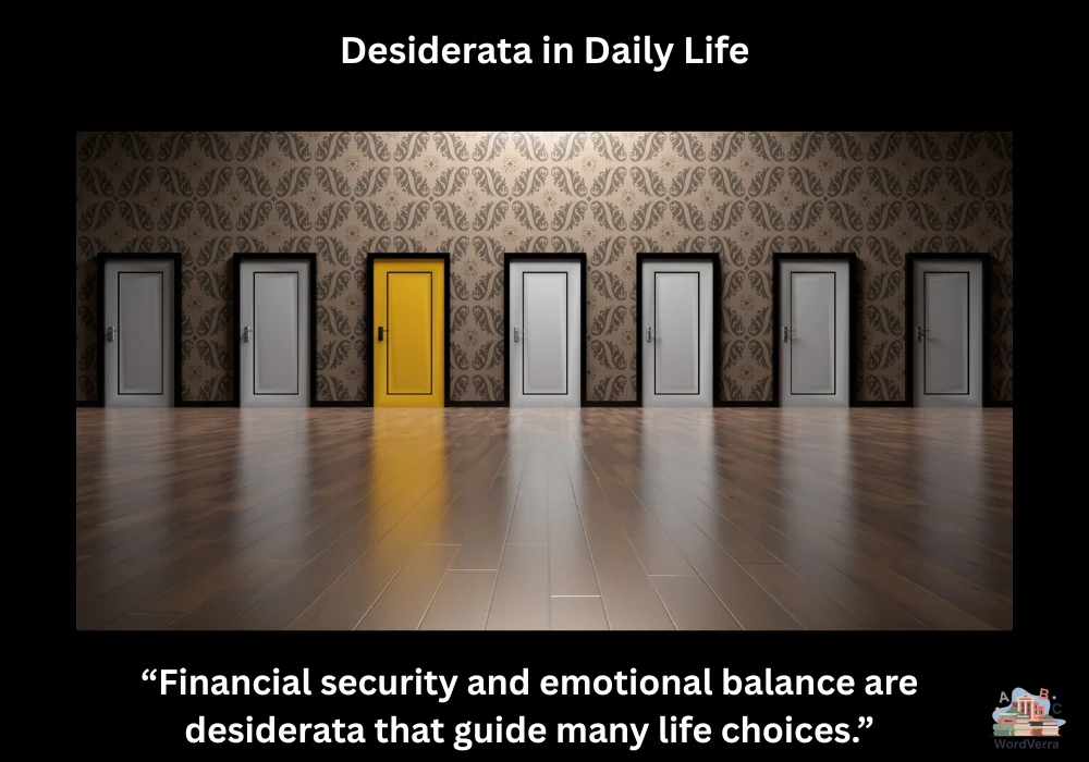 Desiderata in Daily Life