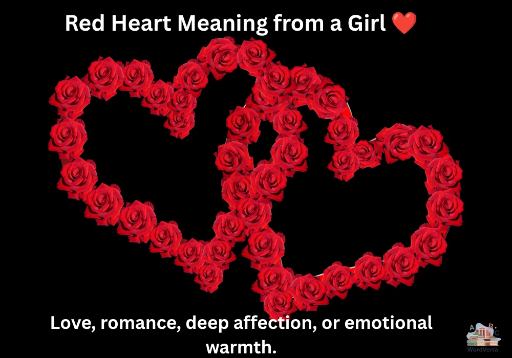 Red Heart Meaning from a Girl ❤️
