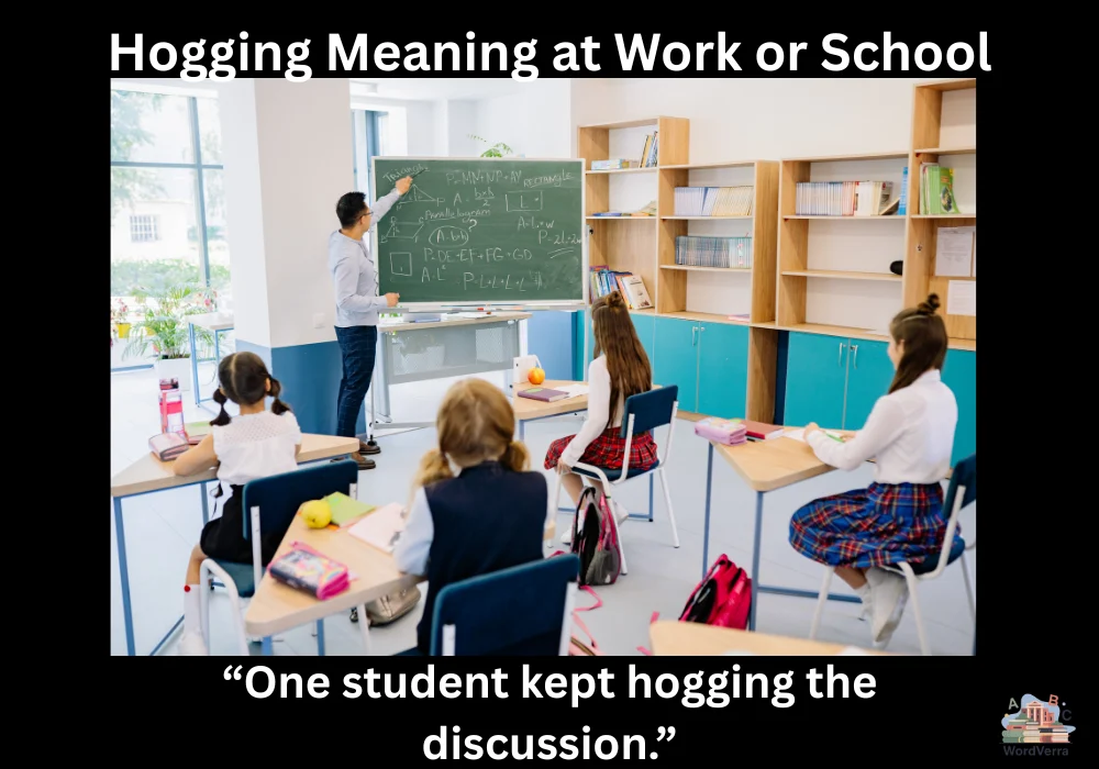 Hogging Meaning at Work or School