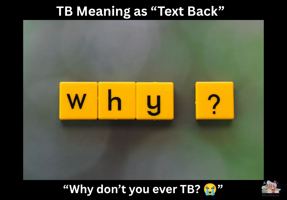 TB Meaning as “Text Back”