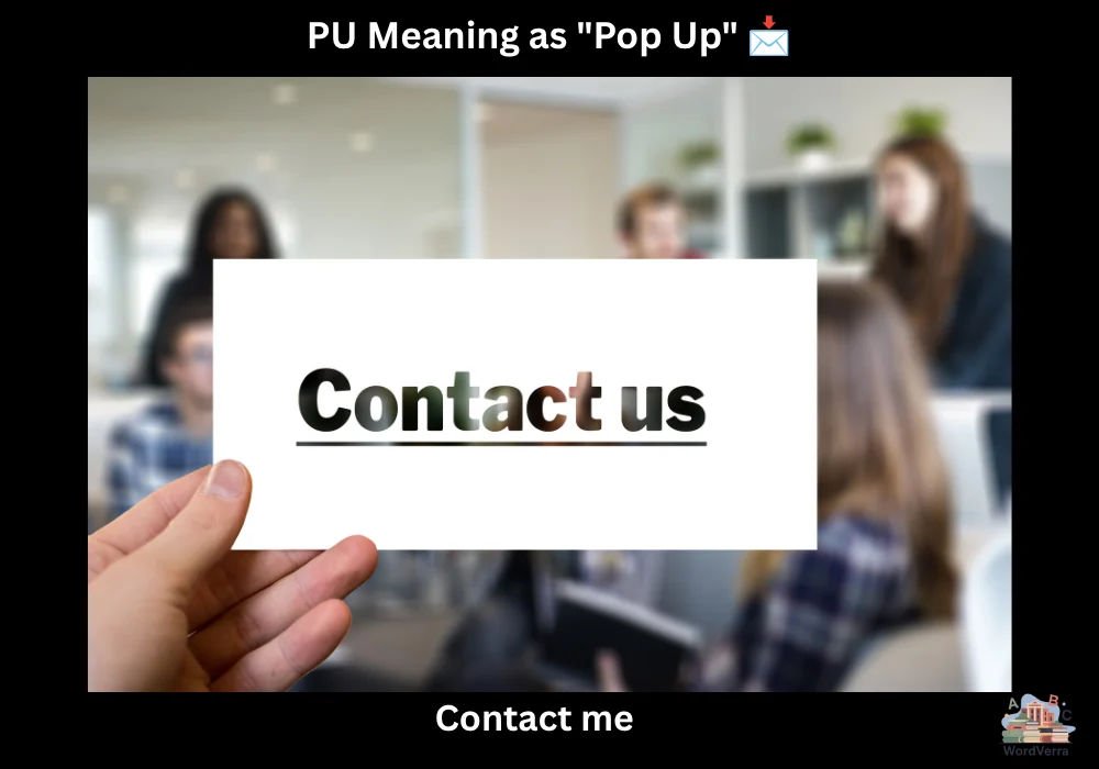 PU Meaning as "Pop Up" 📩